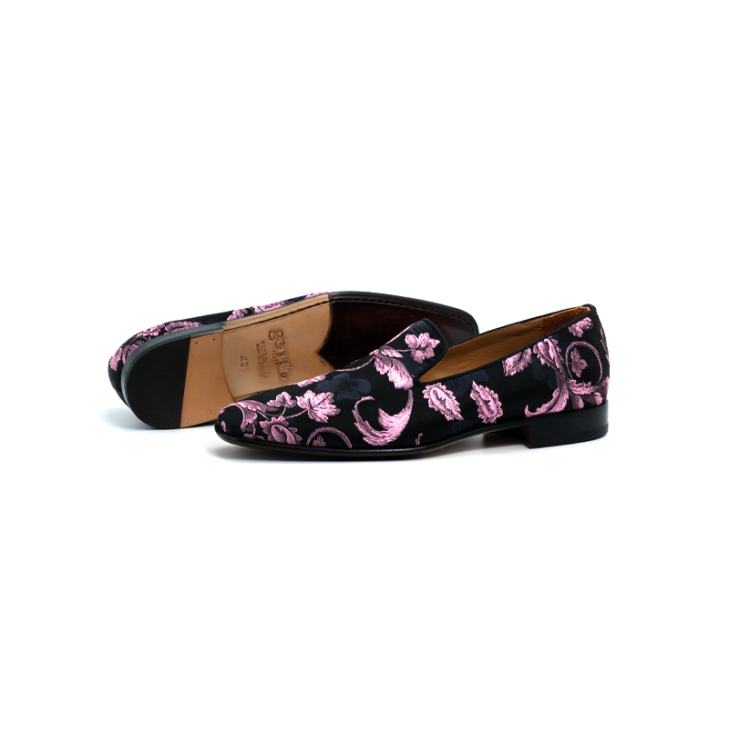 SIROLO - FIORI | Violet Silk loafer