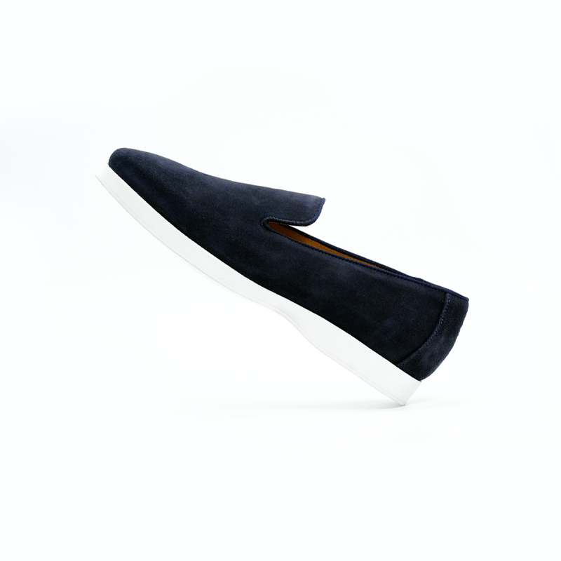 VIALE | Navy Blue Suede loafers