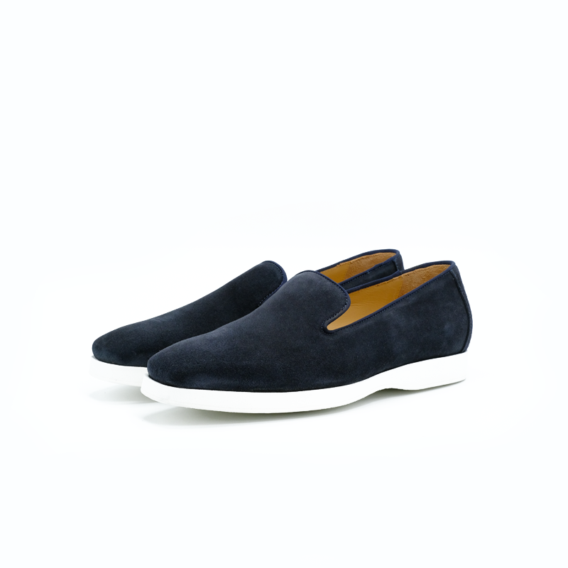 VIALE | Navy Blue Suede loafers