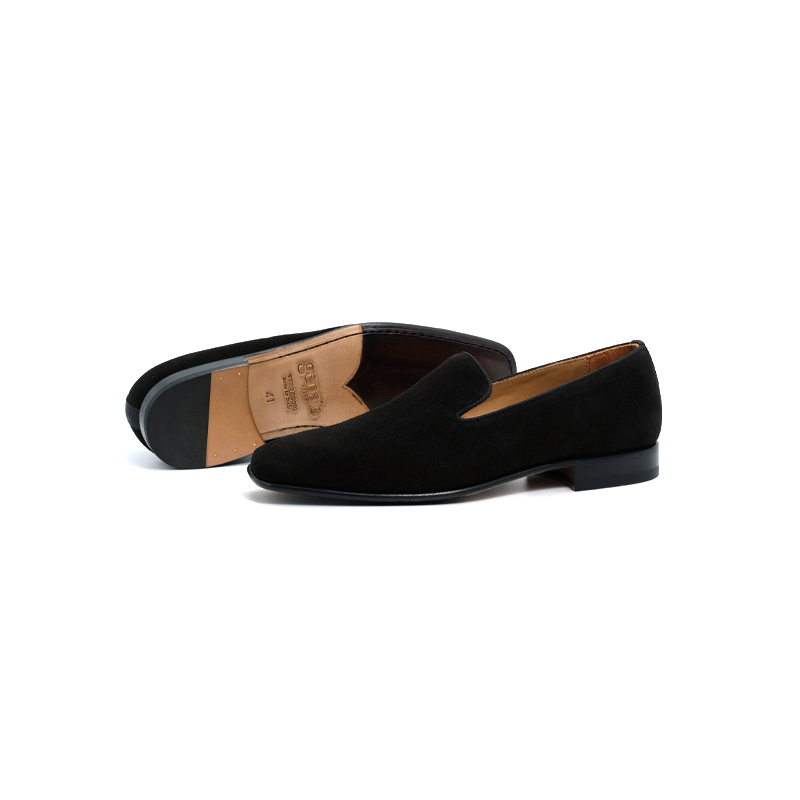 SIROLO - CLASSIC | Black suede loafer