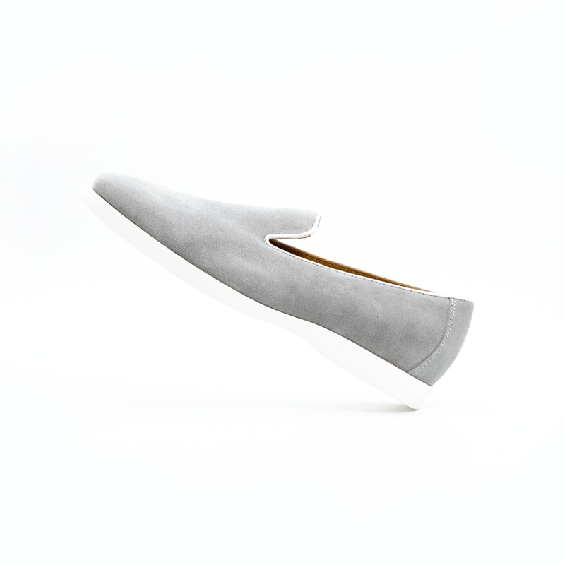 VIALE | Light Grey Suede loafers