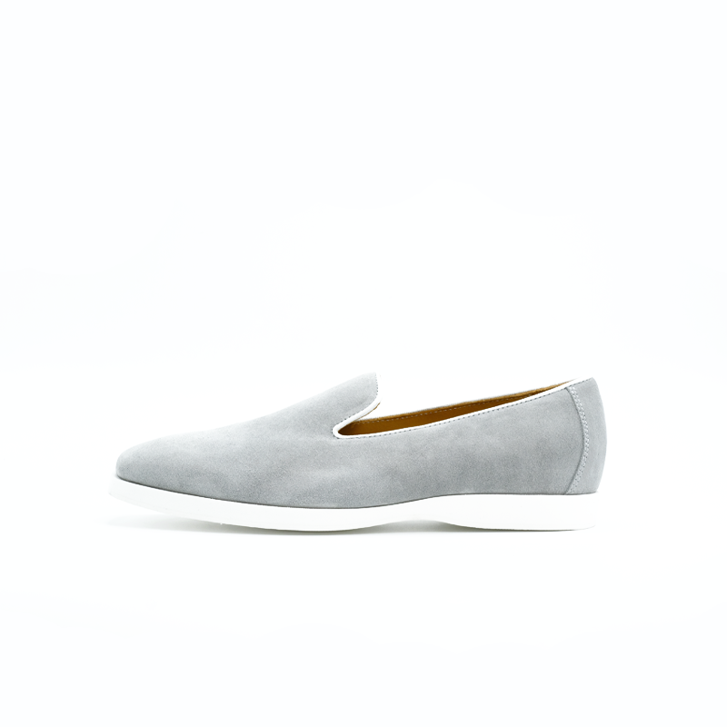 VIALE | Light Grey Suede loafers