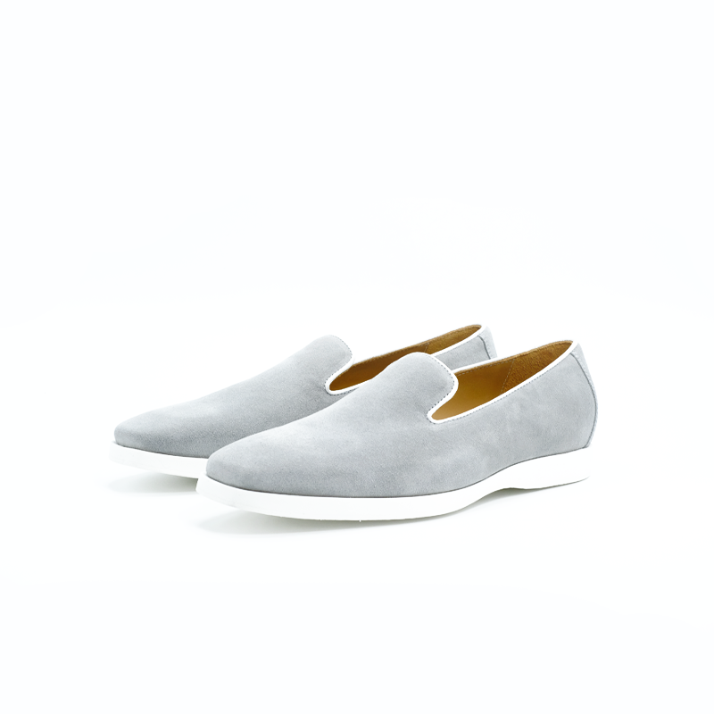 VIALE | Light Grey Suede loafers